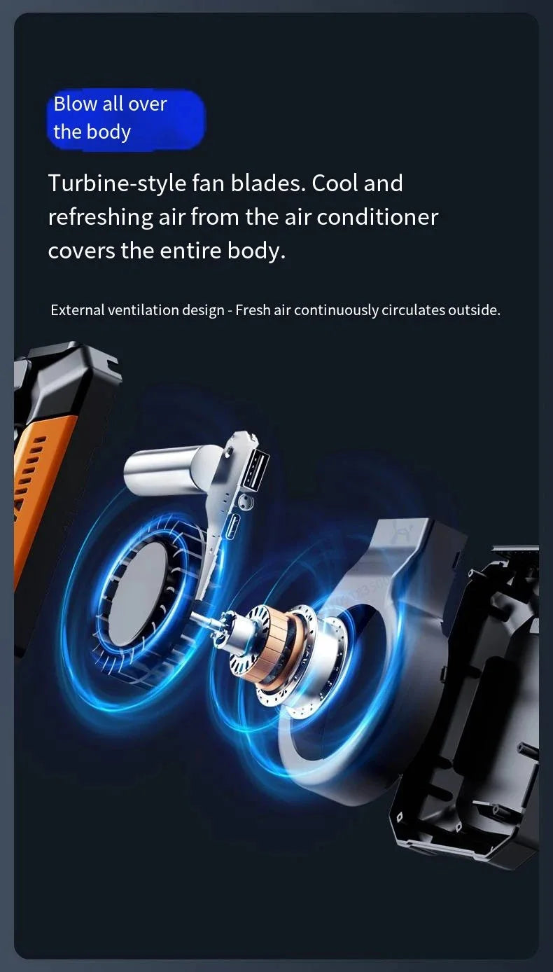 CowLost | product_id-homfish-portable-wearable-neck-fan-with-belt-clip-power-bank-flashlight-for-outdoor-use |15