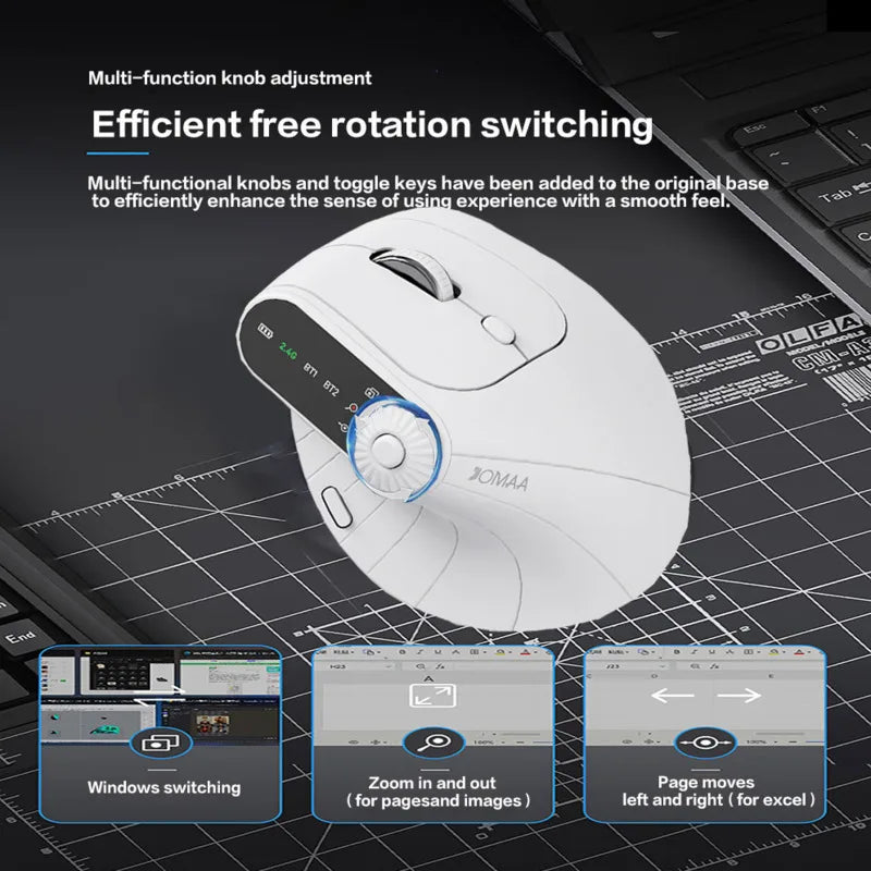 CowLost | product_id-jomaa-wireless-rechargeable-vertical-optical-mouse-with-dpi-adjustment-and-function-knob |2