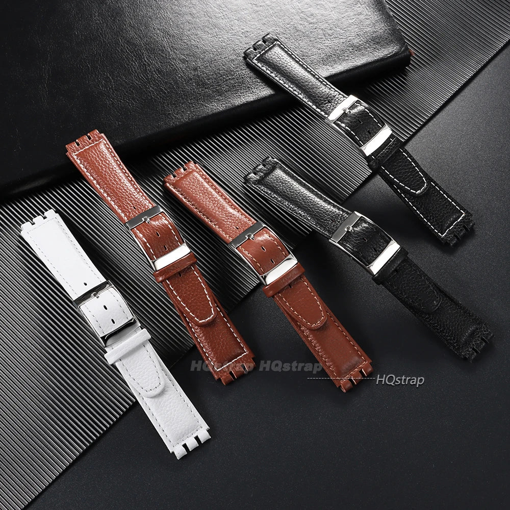 CowLost | product_id-17mm-waterproof-leather-sport-watch-strap-for-swatch-with-metal-pin-buckle |3