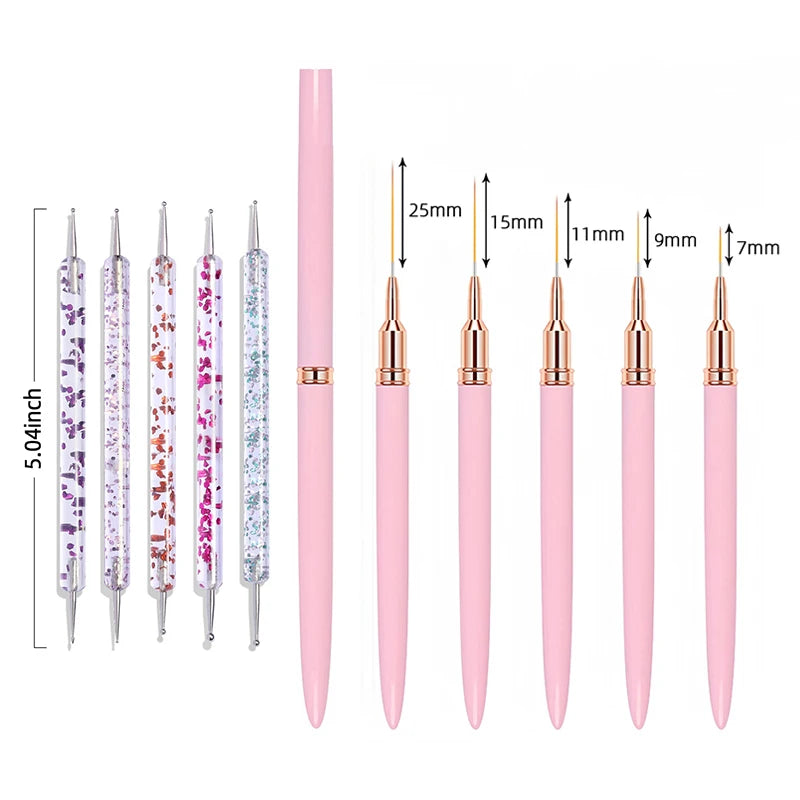 CowLost | tools-nail-liner-brush-set-5pcs-uv-gel-manicure-tools |25