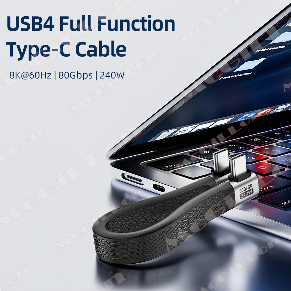 CowLost | product_id-240w-8k-60hz-short-usb-c-to-usb-c-90-fast-charging-cable-80gbps-data-cord |7