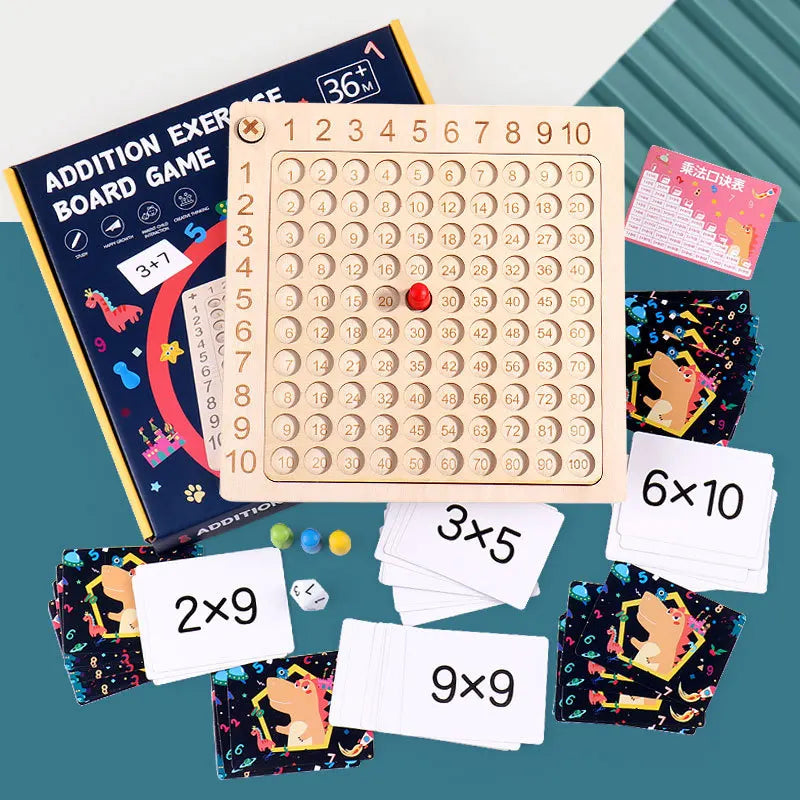 CowLost | fencing-barriers-montessori-kids-99-multiplication-board-game-educational-math-toy |4