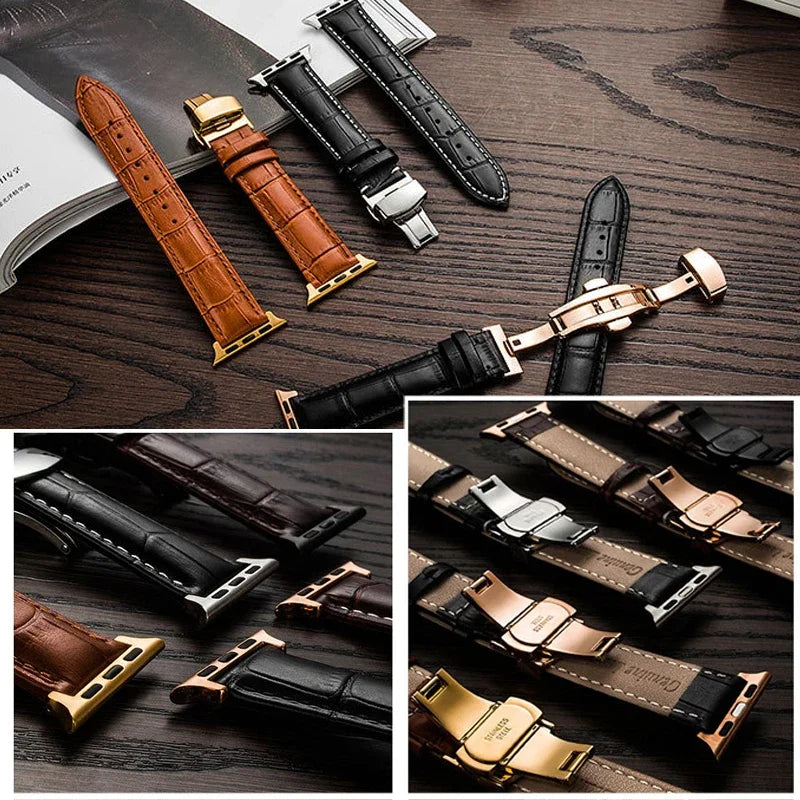 CowLost | watch-bands-product_id-leather-watchband-with-butterfly-buckle-for-apple-watch-series-7-45mm-41mm-se-44mm-40mm-42mm-38mm |2