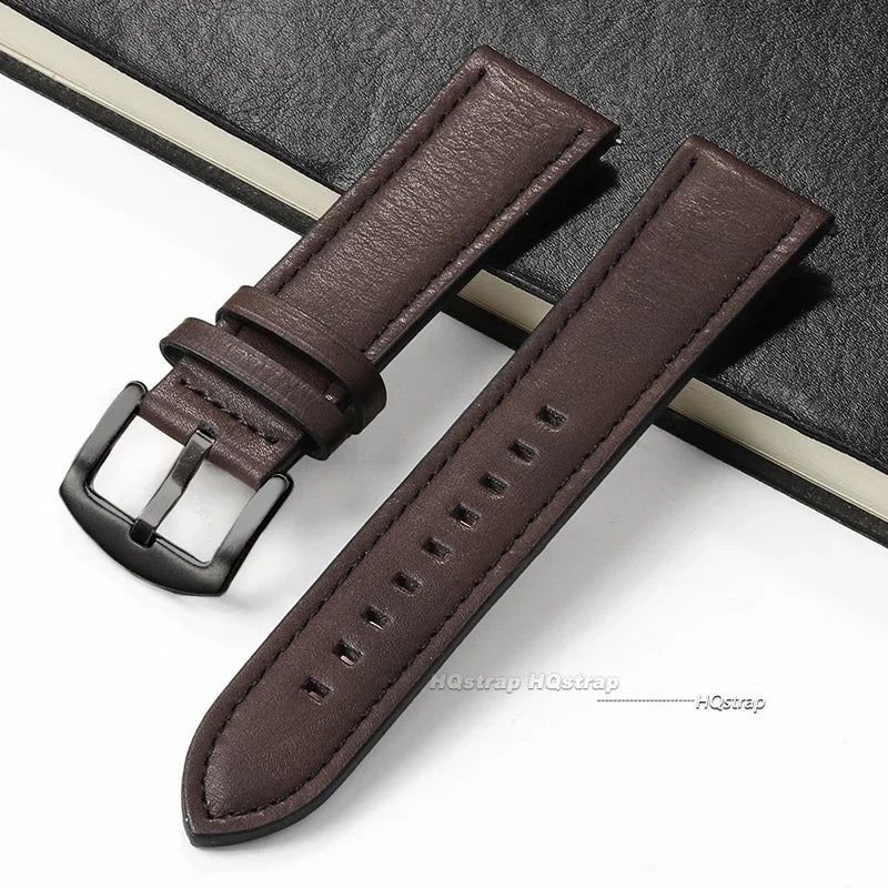 CowLost | product_id-calfskin-leather-watch-band-for-huawei-18mm-20mm-22mm-with-silver-stainless-steel-buckle |13