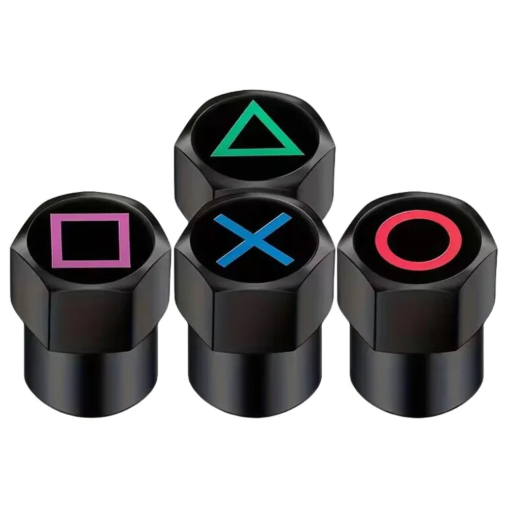 CowLost | product_id-4pc-aluminum-car-tire-valve-caps-xyab-game-button-dustproof |5
