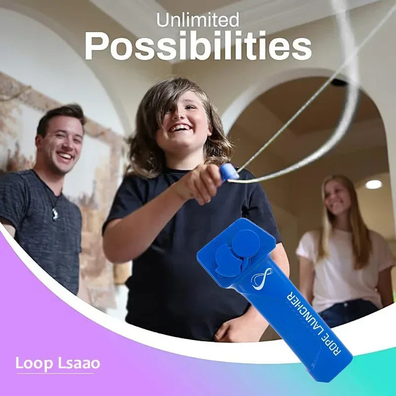 Launcher Loop Rope Toy Handheld Adjustable Speed Luminous Lasso Game for Kids and Adults