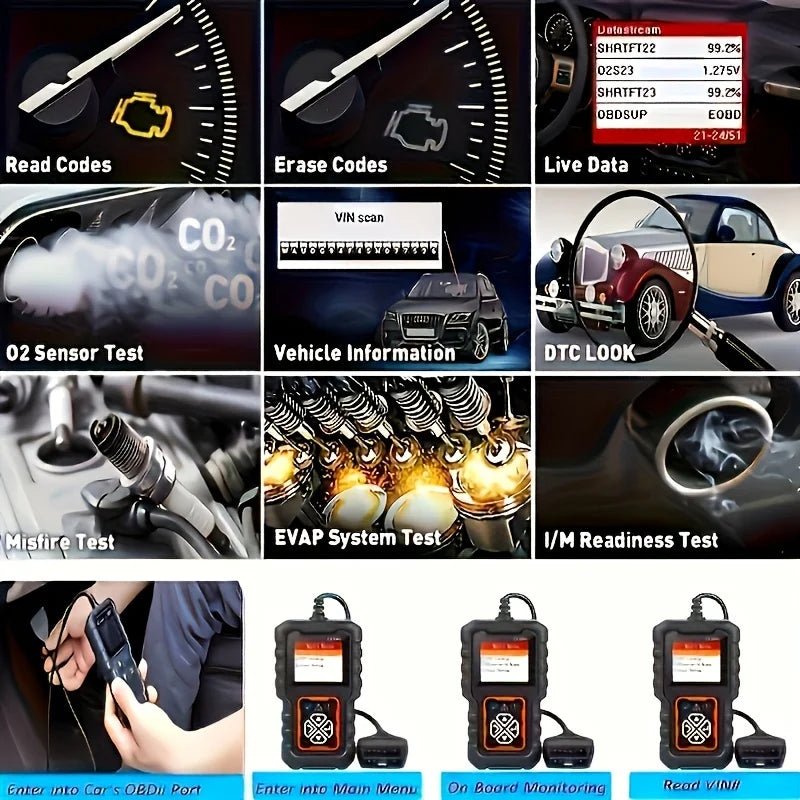 CowLost | electric-vehicle-ev-parts-accessories-creader-3001-obd2-engine-fault-code-scanner |2