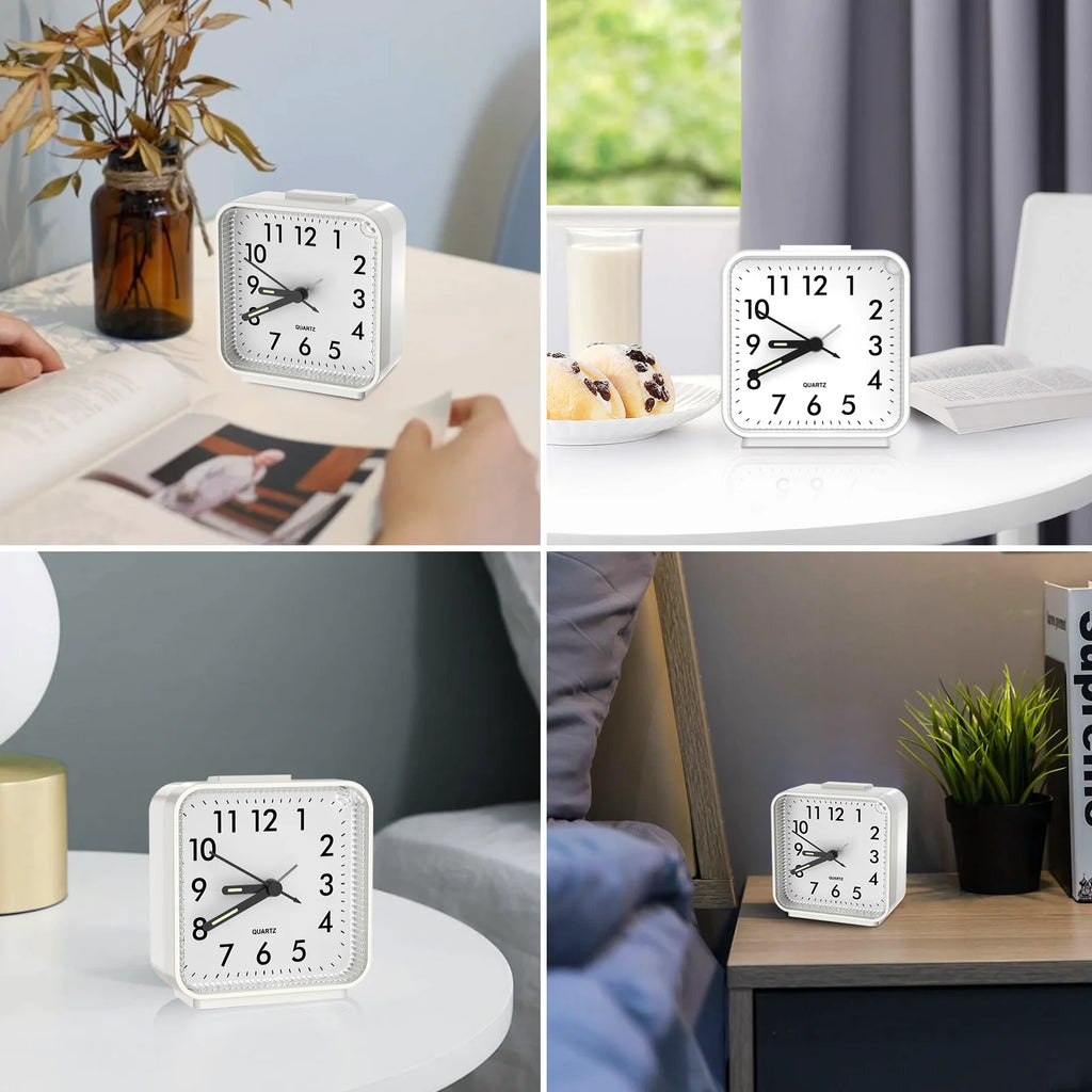 ORIA Analog Mechanical Alarm Clock Small Portable Bedside Desk Clock 4 Colors