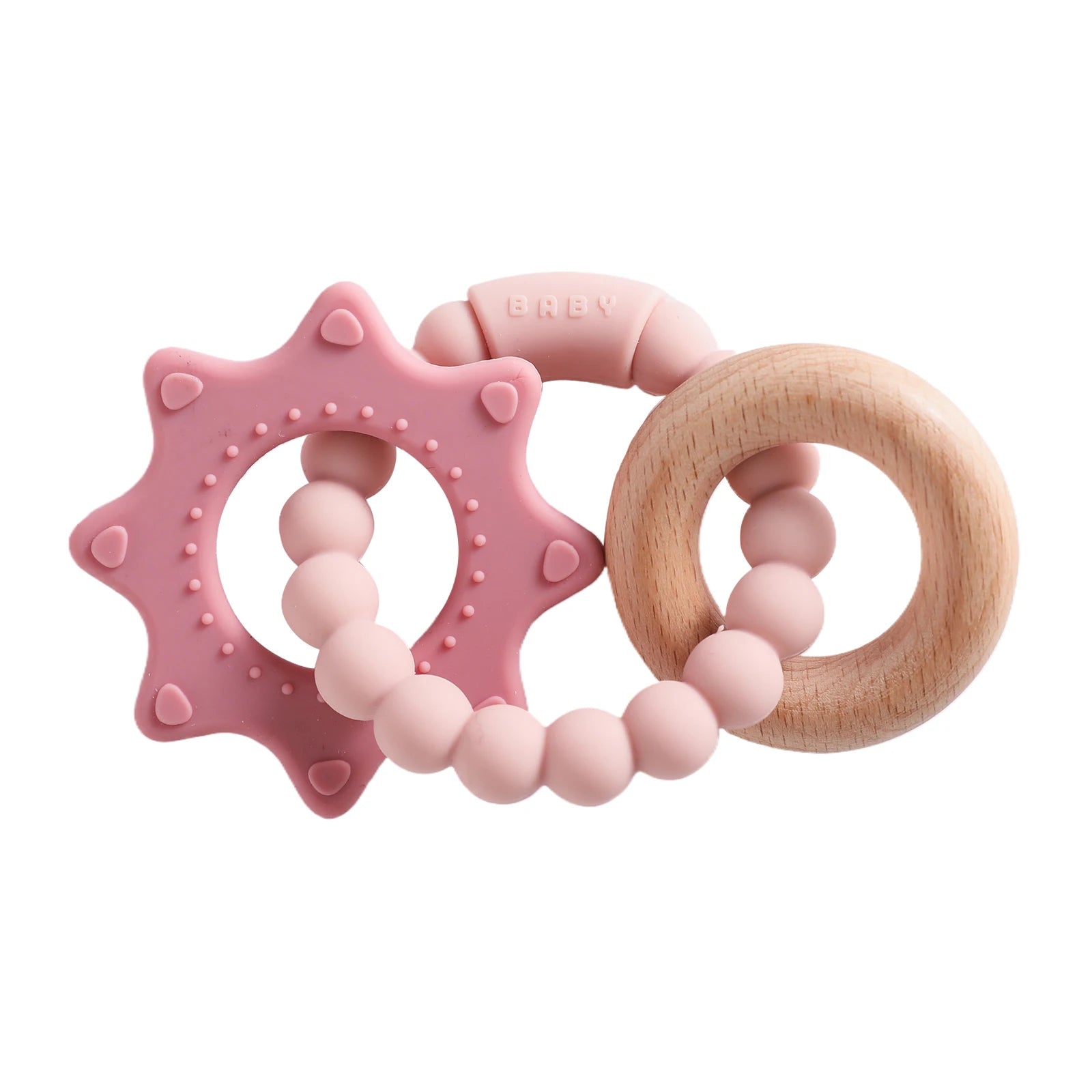 1pc Silicone Teether, Food Grade Baby 0-12 Toys