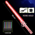 Children's Colorful Telescopic Glowing Music Laser Sword 2-in-1 Rotating Light Toy