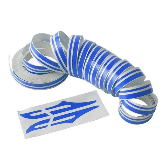 CowLost | 1pc-9-8m-1roll-car-waistline-body-decal-sticker-double-line-rubber-strip-fashion-personality-high-end-small-color-bar-auto-parts |25