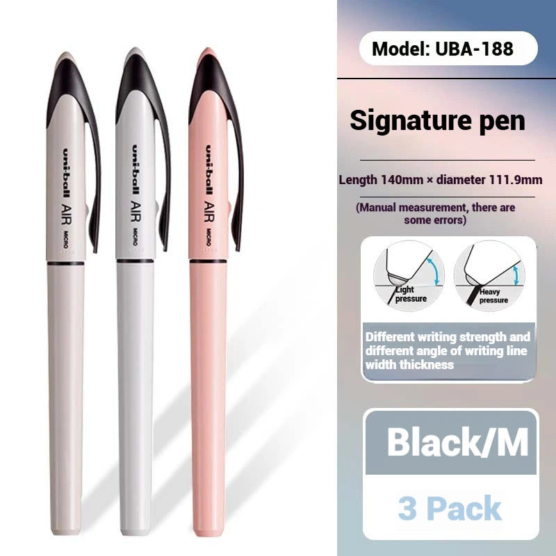 CowLost | product_id-uni-ball-air-uba-188-black-gold-series-gel-pen-quick-dry-high-end-office-pen |31