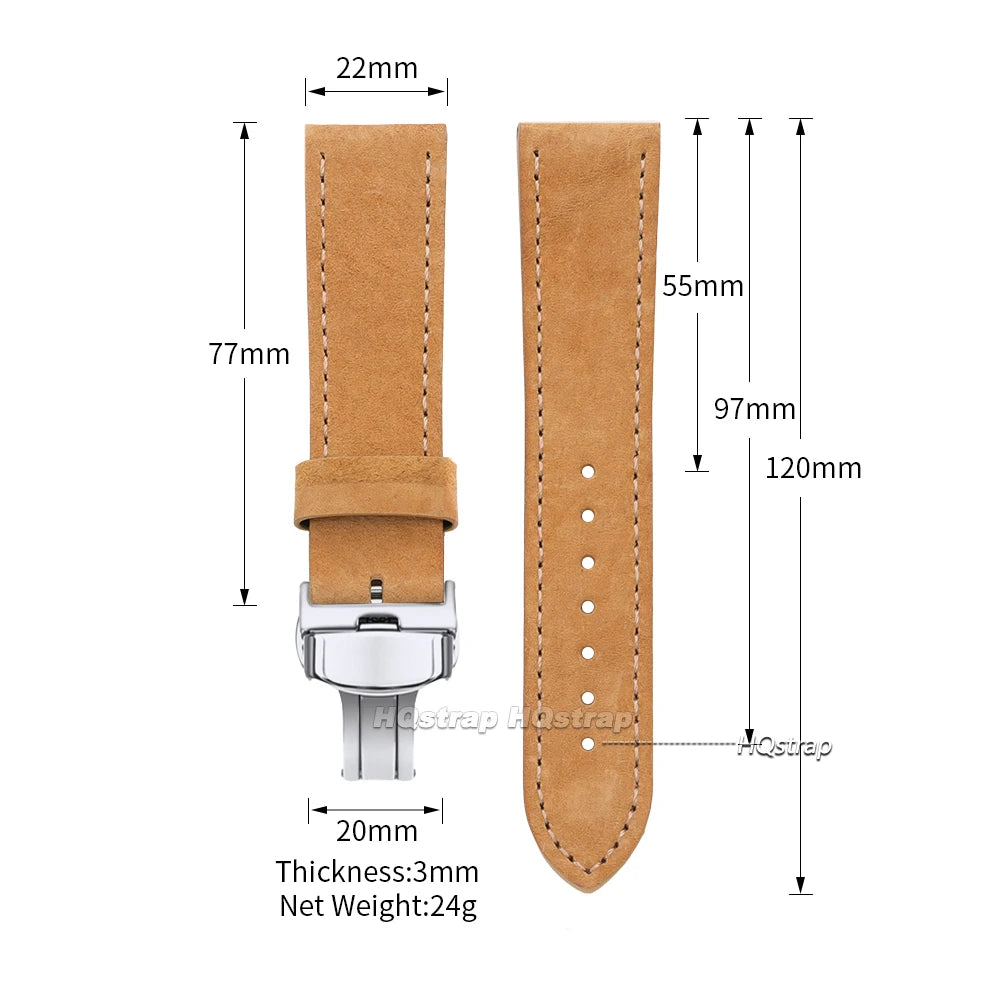 CowLost | product_id-suede-leather-watch-band-18-22mm-with-stainless-steel-butterfly-buckle-black-brown-blue |9
