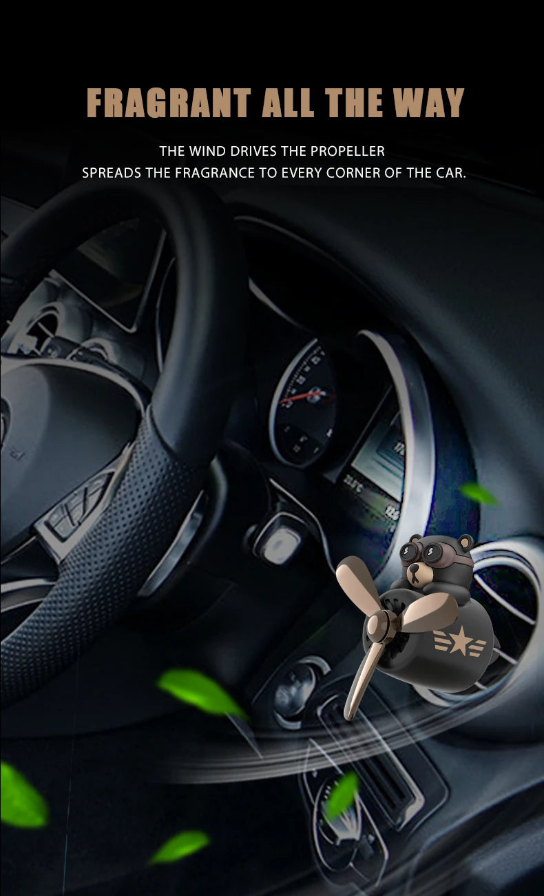 CowLost | product_id-rotating-pilot-bear-car-air-freshener-vent-clip-ocean-scent-diffuser |13