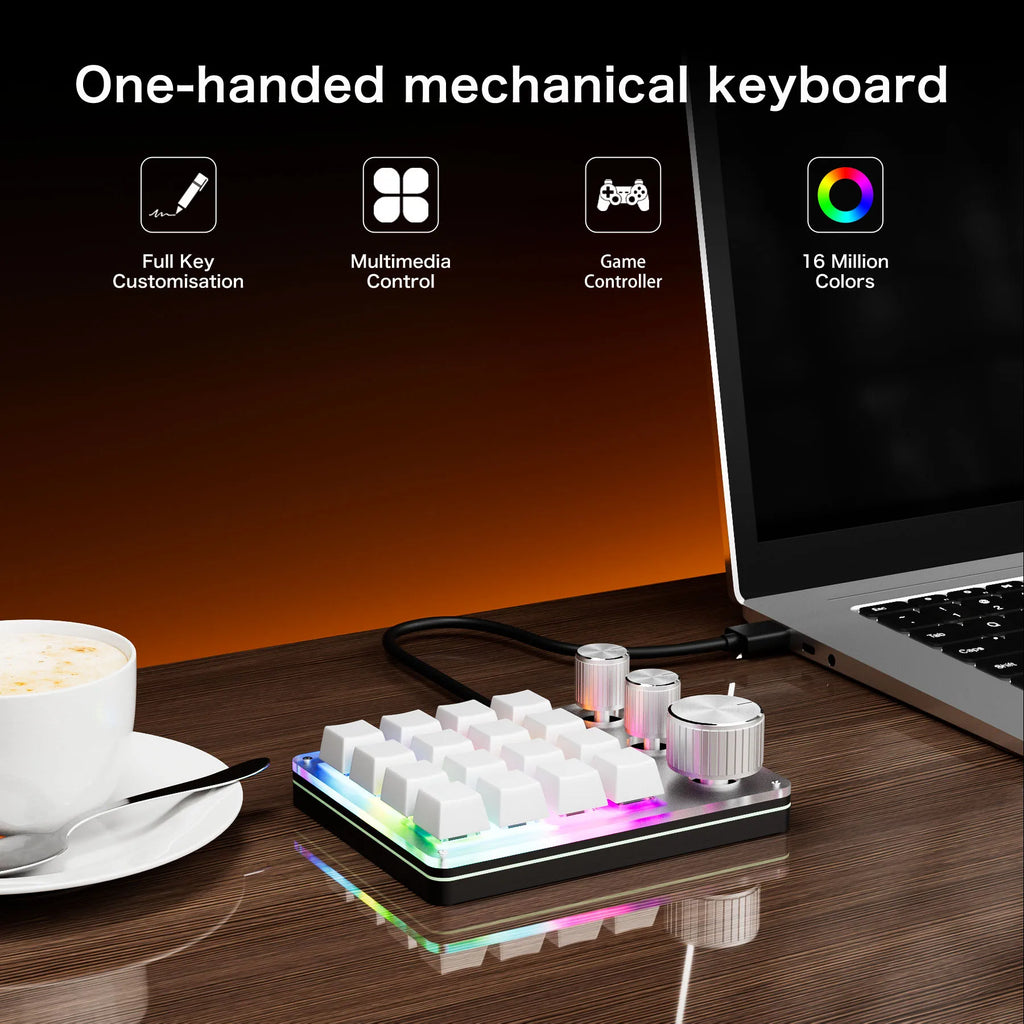 CowLost | product_id-16-key-3-knob-mechanical-gaming-keyboard-mini-keypad-usb-bluetooth-wireless-hot-swap |3