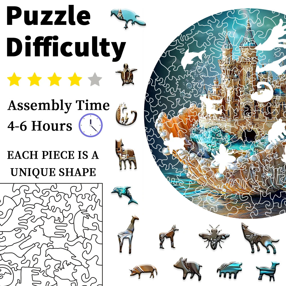 CowLost | product_id-handmade-wooden-shell-castle-3d-puzzle-with-durable-plywood-design |5