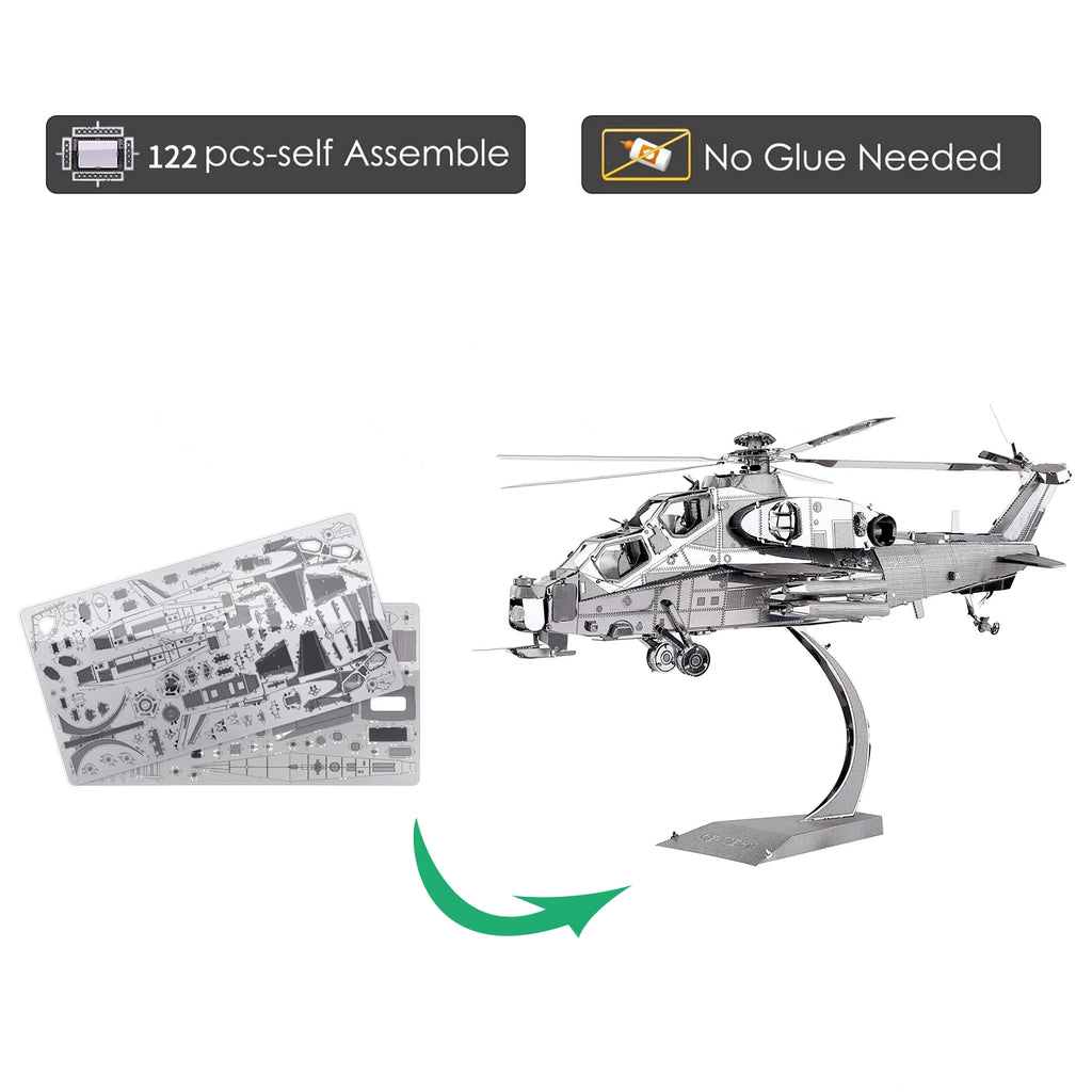 CowLost | fencing-barriers-piececool-wuzhi-10-3d-metal-helicopter-puzzle-model-kit |3