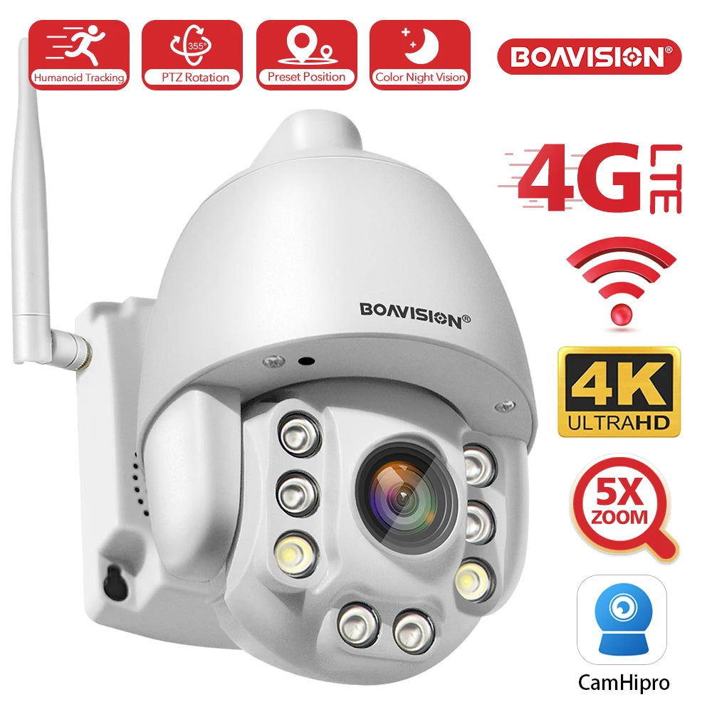 CowLost | wifi-ptz-ip-camera-8mp-5mp-5x-zoom-4g-two-way-audio-ai-auto-tracking-wireless-camera-outdoor-60m-ir-video-home-security-camera |1