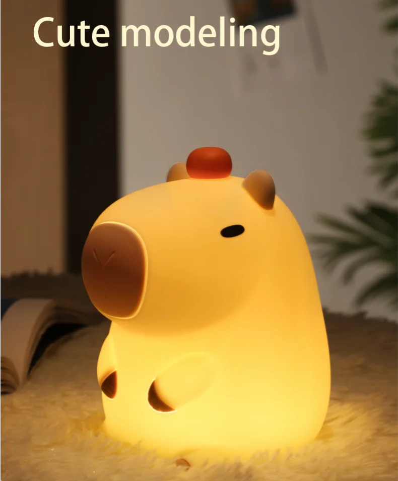 CowLost | product_id-cartoon-capybara-usb-rechargeable-silicone-night-light-with-dimming-and-timer |14