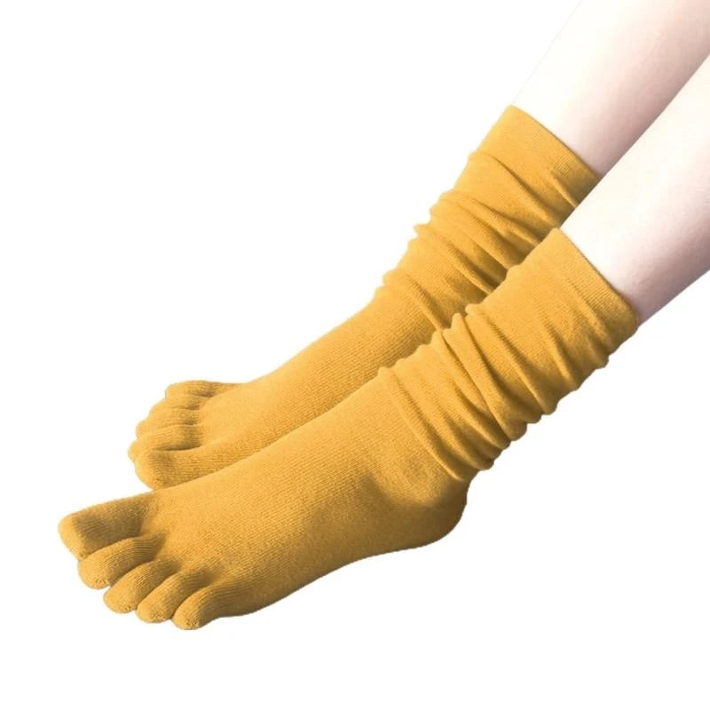 CowLost | product_id-women-s-autumn-breathable-cotton-five-finger-long-tube-toe-socks |14