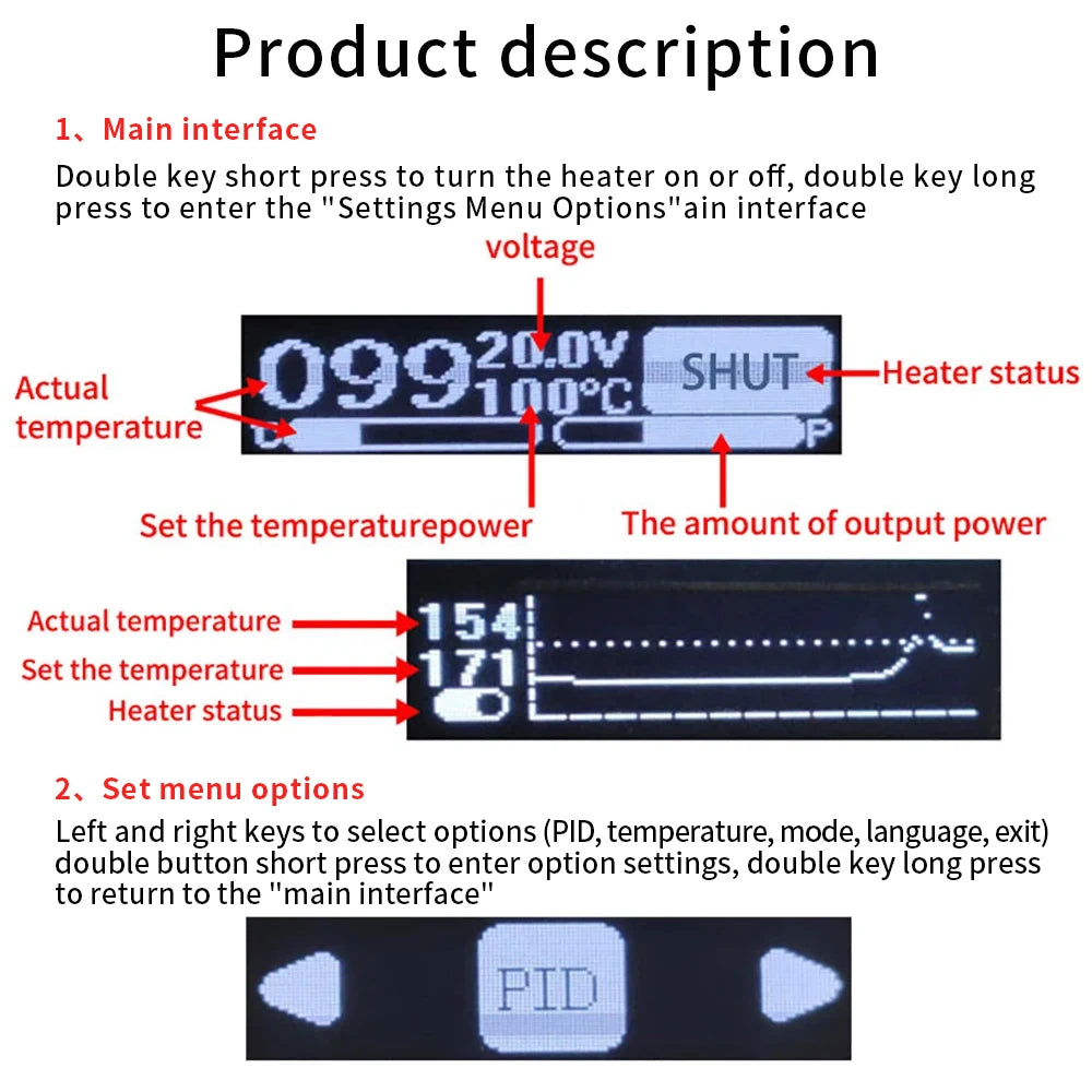 PD 65W Type-C Digital Display Constant Temperature Mini Heating Table for Soldering Repair
