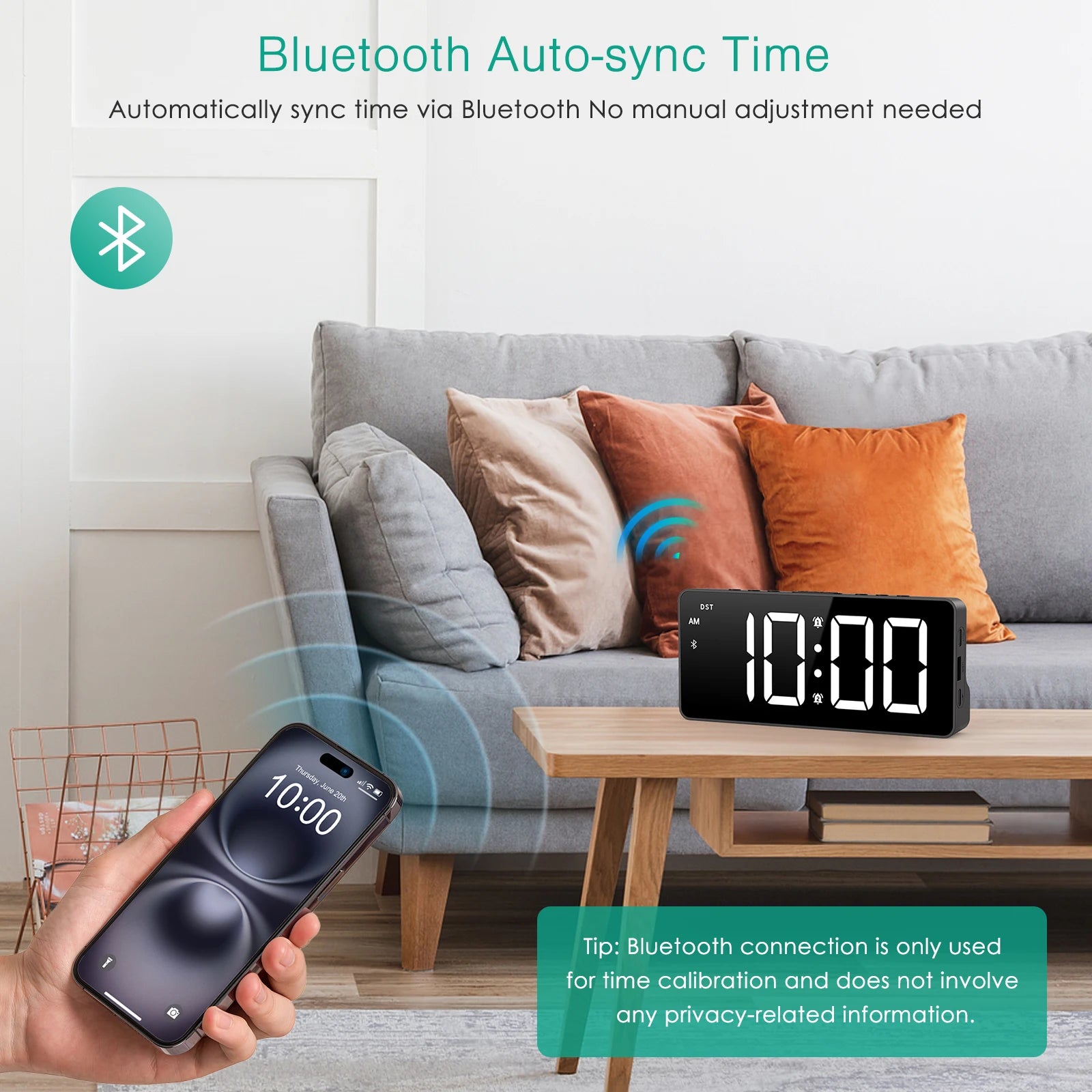 CowLost | product_id-oria-7-led-digital-alarm-clock-with-bluetooth-auto-time-sync-for-home-office |6