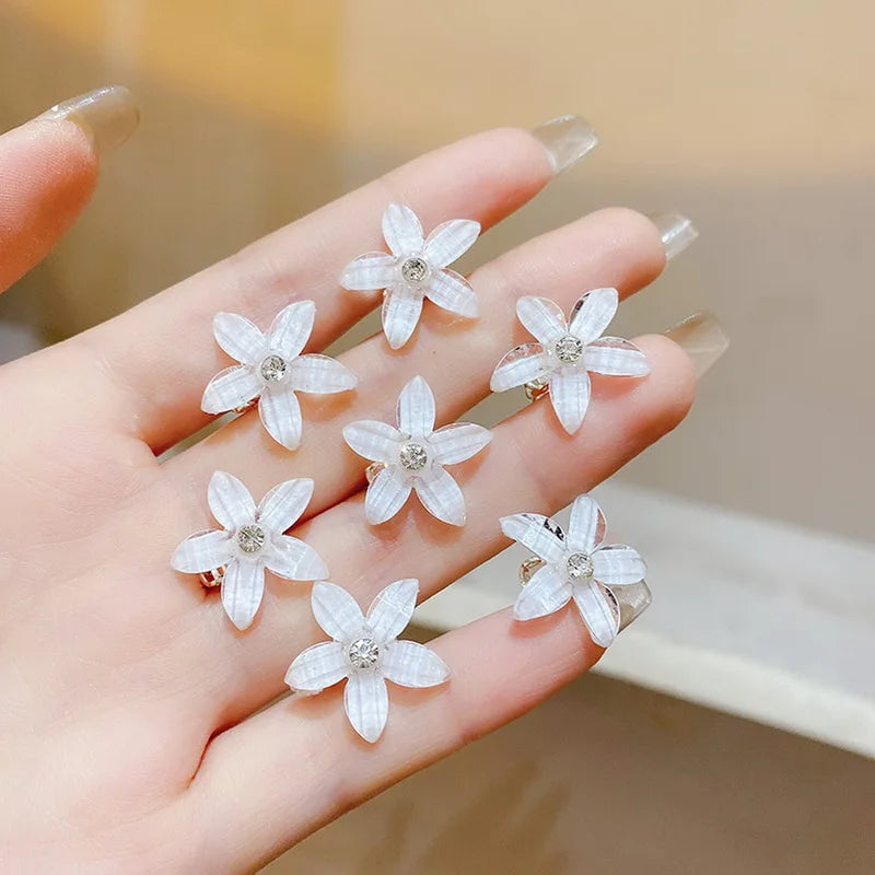 10PCS/Set Hair Clip Braided Hair Small Flower
