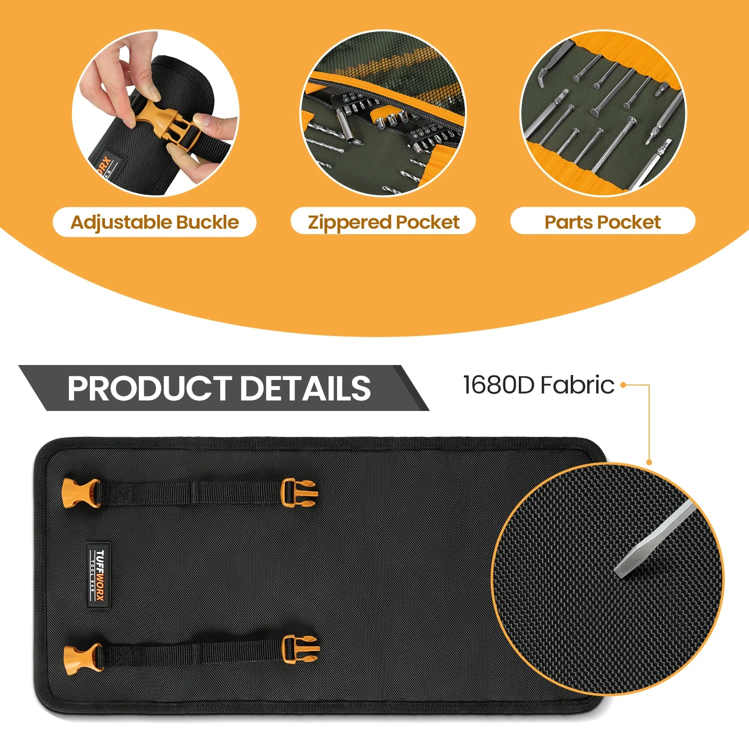 CowLost | 1tool-roll-up-bag-gifts-for-men-dad-husband-him-fathers-day-portable-foldable-tools-storage-for-men-heavy-duty-tool-organizer |1