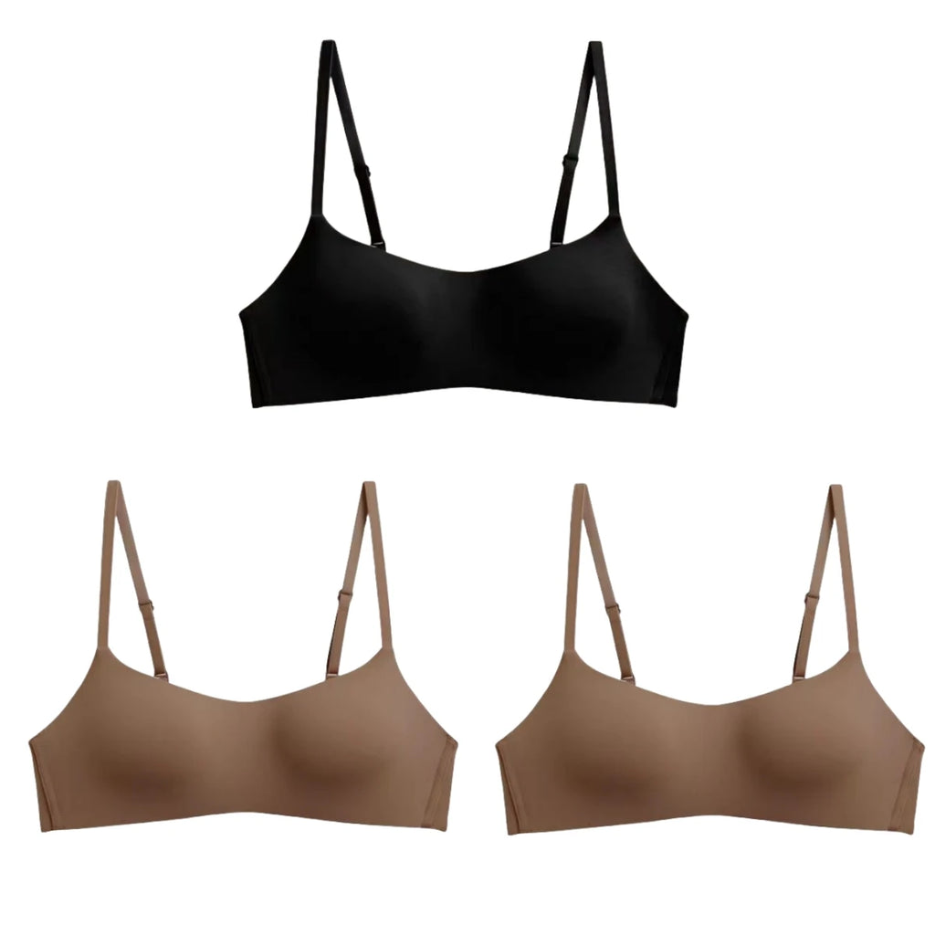 CowLost | product_id-3pcs-seamless-wire-free-1-2-cup-push-up-bras-with-back-closure-for-women |17