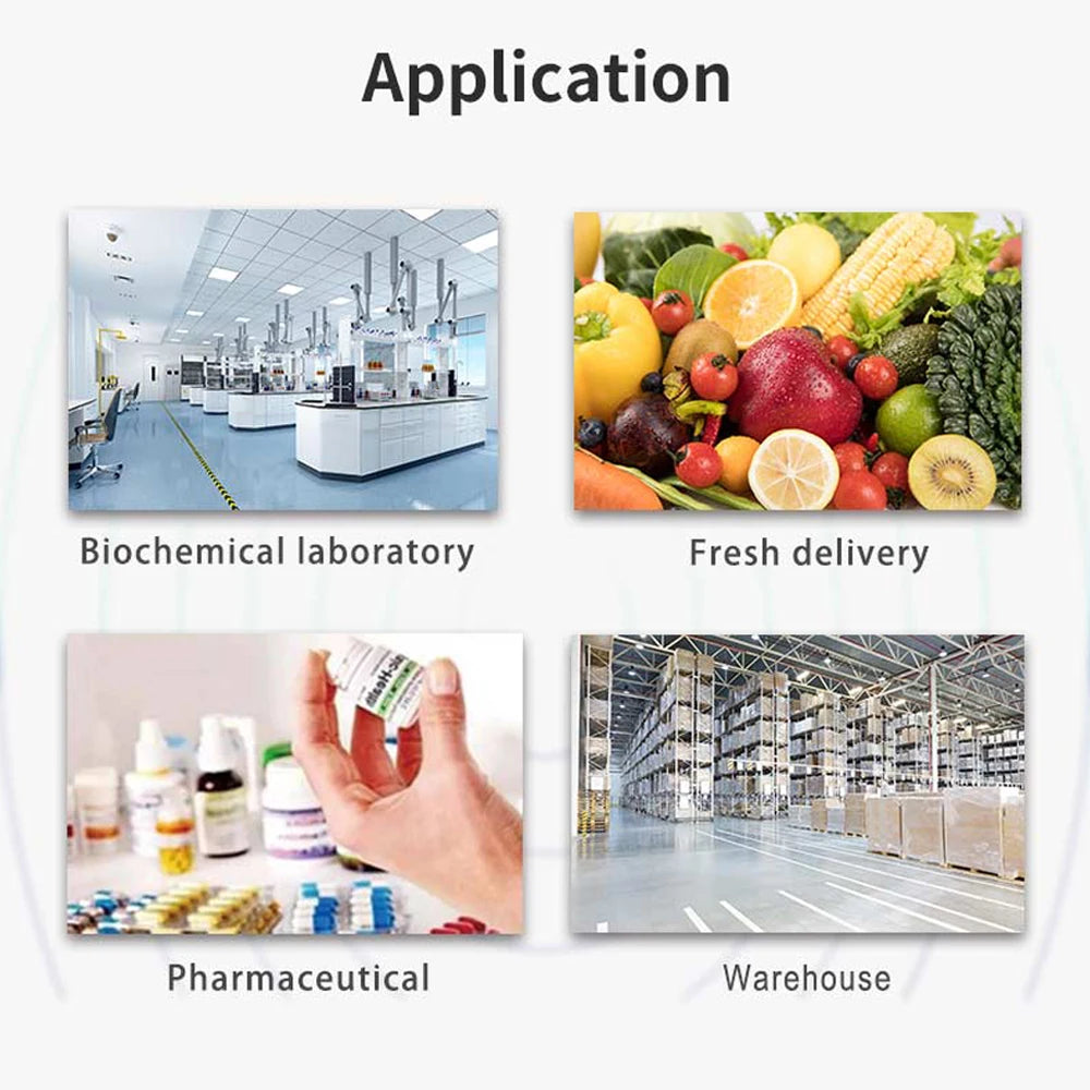 Bluetooth Temperature & Humidity Data Logger with LCD, Wireless Long-Range PDF Report Recorder for Delivery