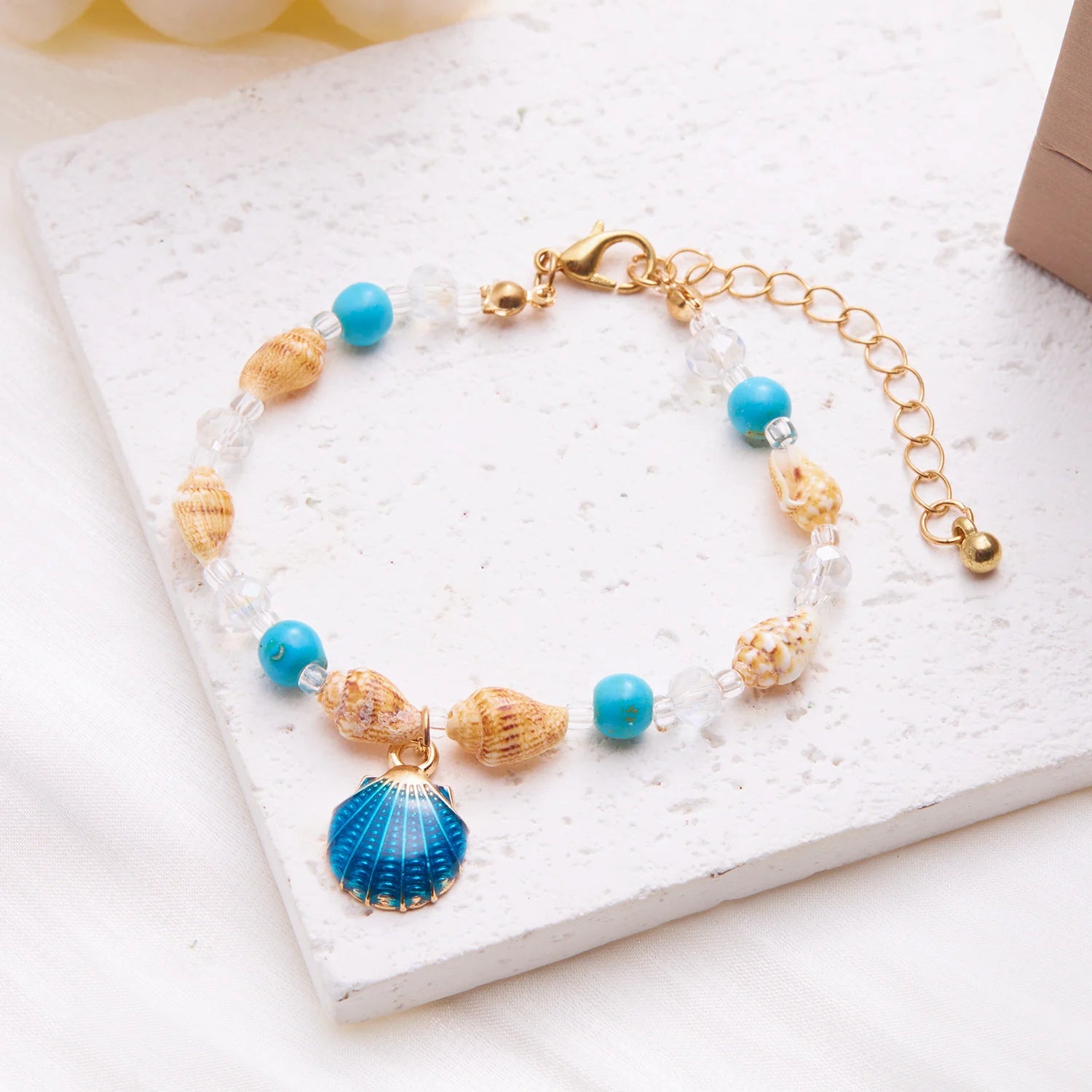 CowLost | bohemian-beach-sea-shell-conch-starfish-bracelet-for-women-girl-fashion-adjustable-beaded-bangles-summer-party-jewelry-gifts |11