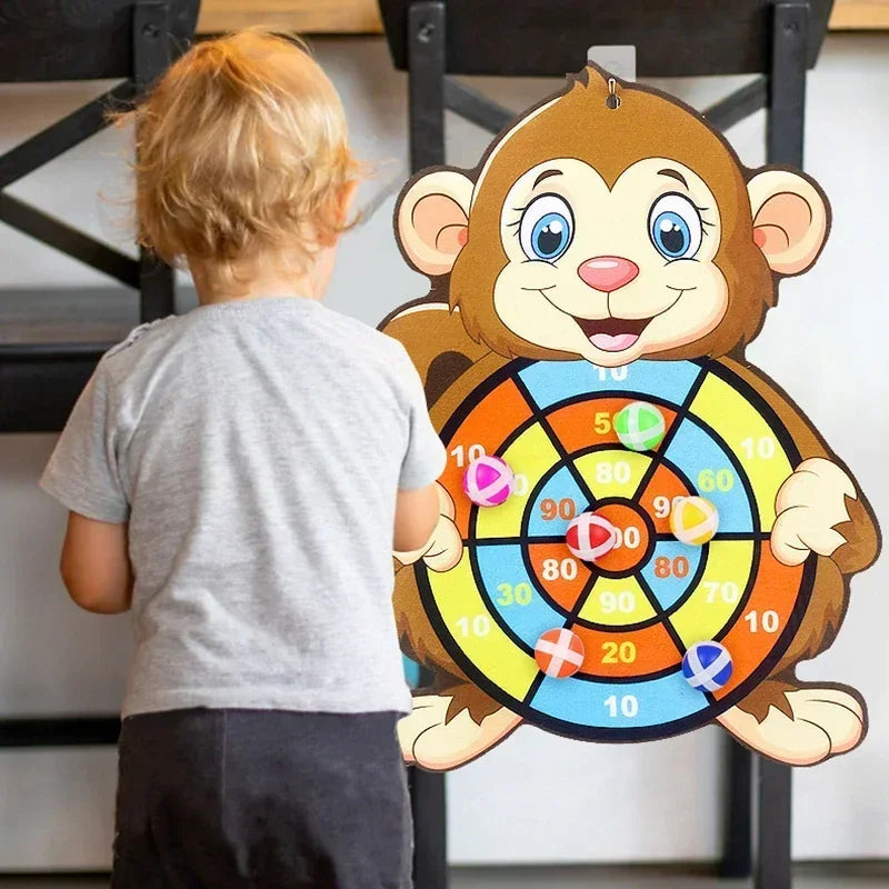 Kids Educational Sticky Ball Dart Board Montessori Indoor Sports Toy Gift