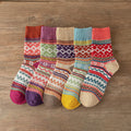 CowLost | sporting-goods-5-pairs-winter-thick-warm-women-vintage-socks |30