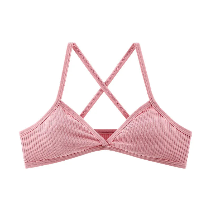 CowLost | product_id-2pcs-wireless-v-neck-1-3-cup-push-up-bras-for-women-breathable |12