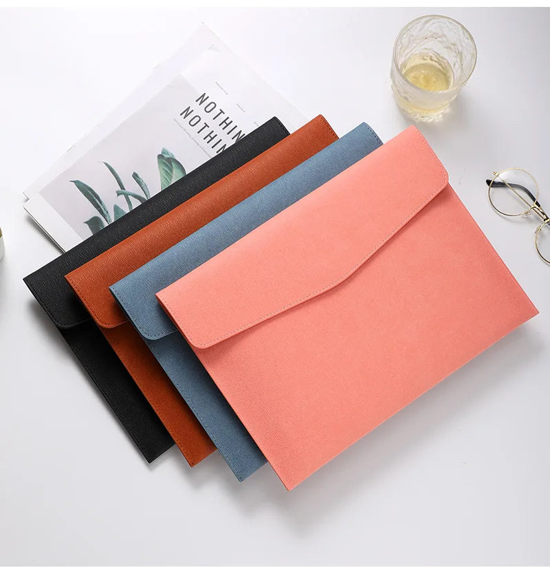 CowLost | faux-leather-document-bag-business-information-bag |3