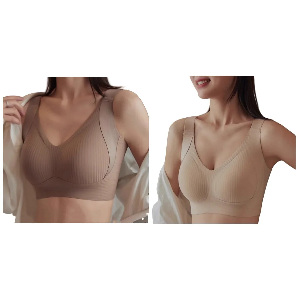 CowLost | product_id-2-pack-wireless-seamless-v-neck-push-up-bras-for-women-m-4xl |15