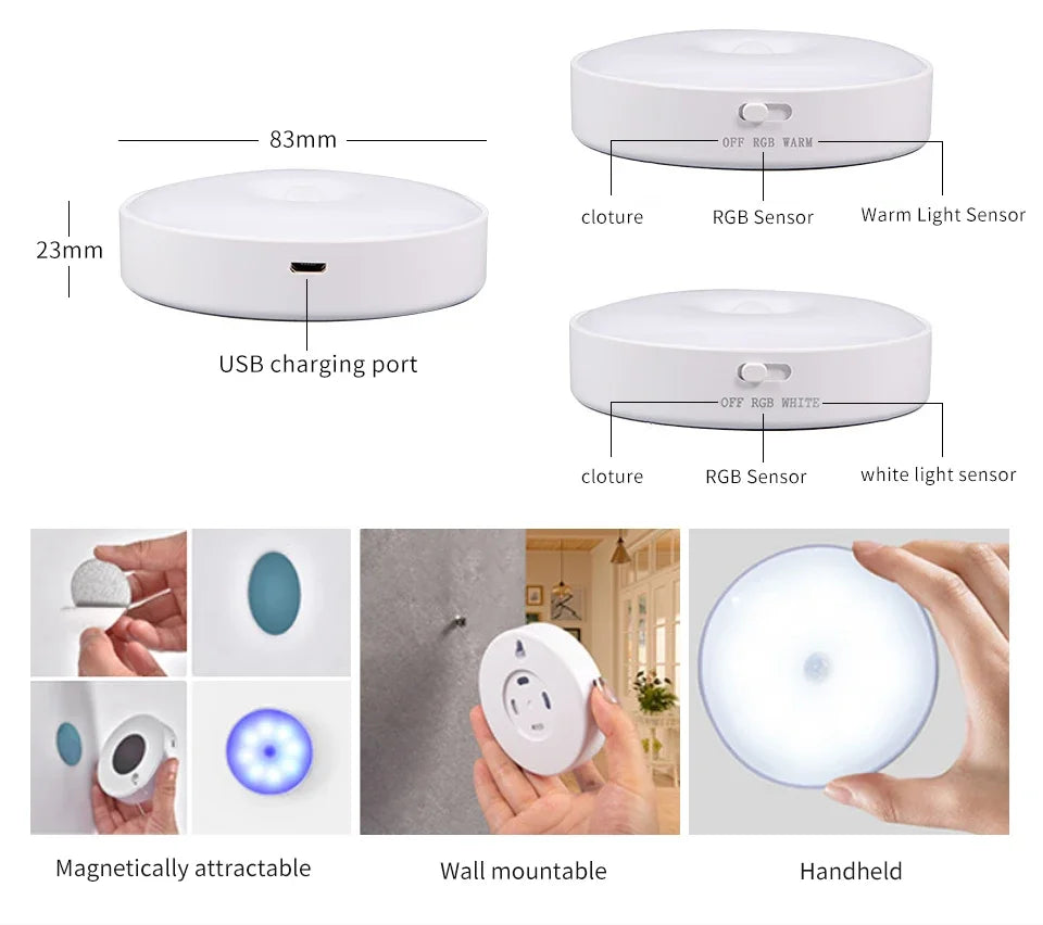 CowLost | product_id-ggbee-usb-rechargeable-led-motion-sensor-night-light-with-switch-magnetic-rgb-warm-white-wall-lamp |18