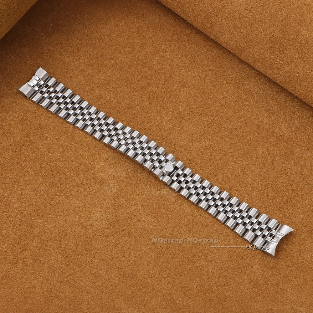 CowLost | product_id-curved-end-stainless-steel-jubilee-watch-strap-for-rolex-13-21mm-unisex-luxury-band |12