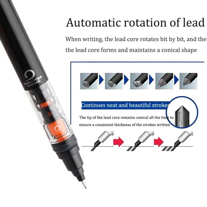 CowLost | product_id-uni-kuru-toga-m5-452-0-5mm-mechanical-pencil-low-center-gravity-japan-stationery |3