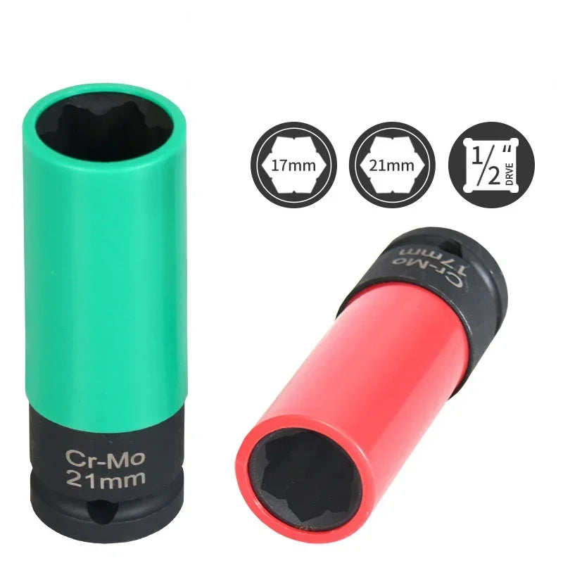 17mm 21mm Universal Wheel Lock Nut Removal Socket Wrench