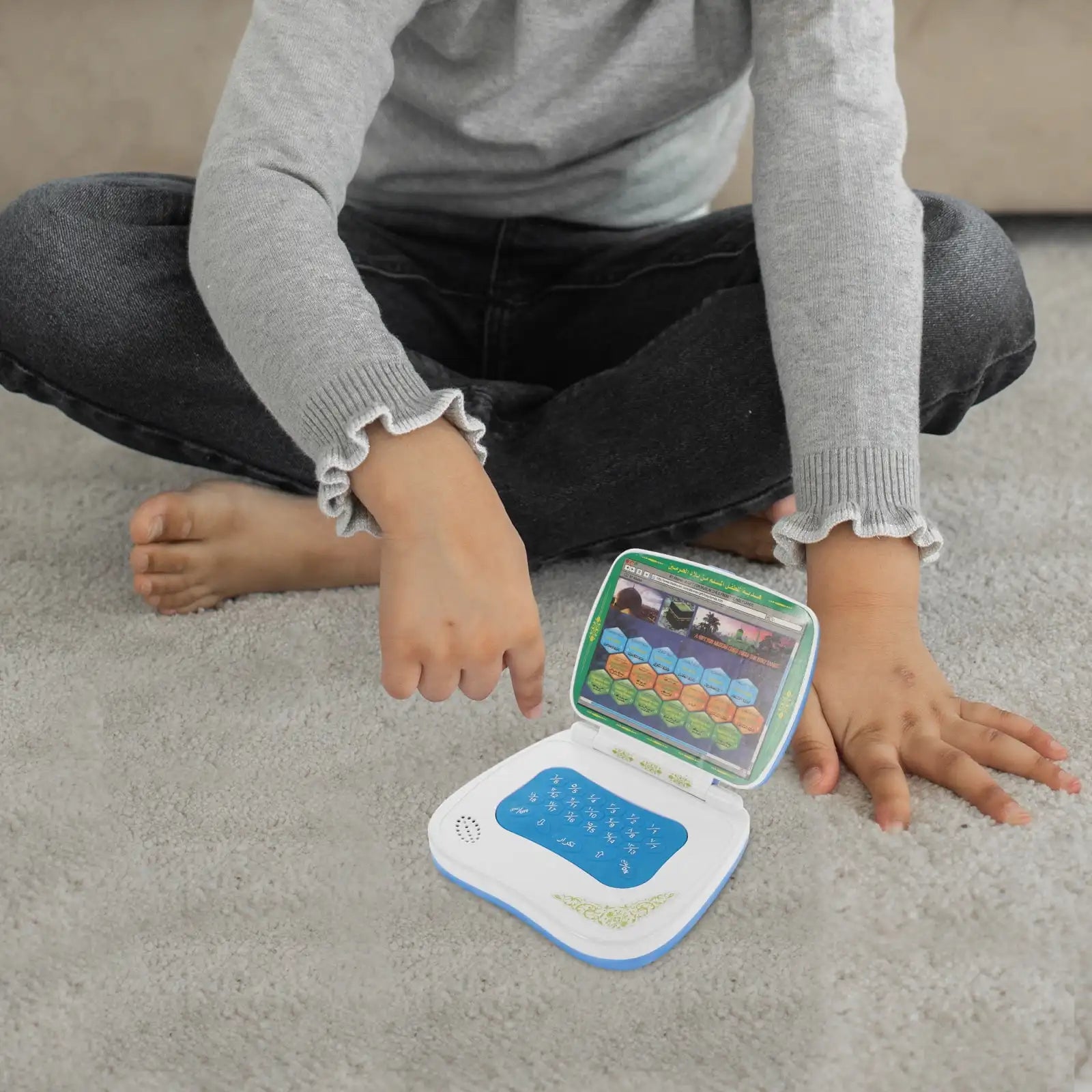 Folding Learning Laptop Toy for Muslim Kids Arabic Reading Baby Toddler Computer