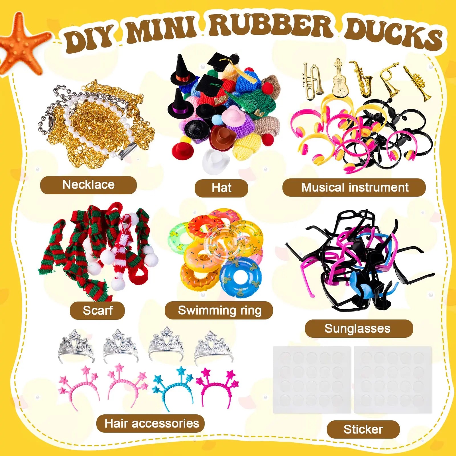 CowLost | product_id-50-sets-cute-rubber-duck-bath-toys-with-mini-sunglasses-for-shower-and-car-dashboard-decorations |2