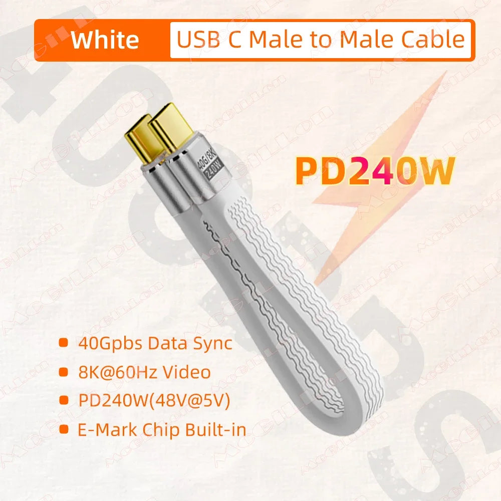 CowLost | product_id-keychain-pd240w-usb4-usb-c-to-usb-c-cable-40gbps-5a-fast-charging-240w-8k-60hz-extension |25