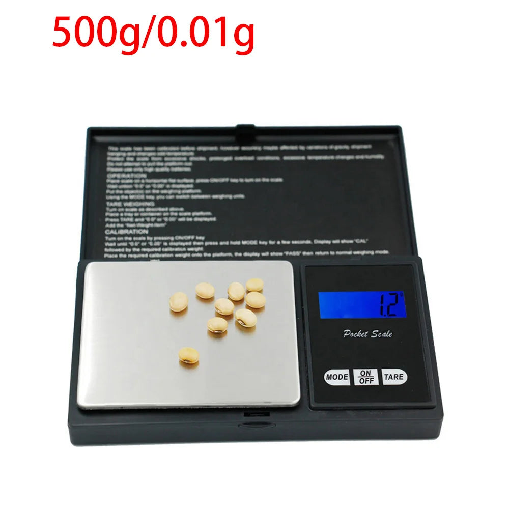 Digital Jewelry Scale 200g/0.01g 500g/0.01g 1000g/0.1g Electronic Pocket Weight Scale g/oz/gn/ct/dwt/ozt