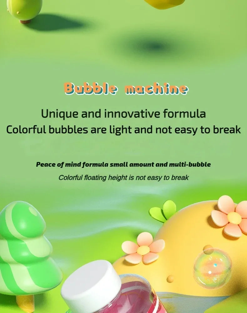 Space Electric Automatic Bubble Gun Toy for Kids Outdoor Summer Games