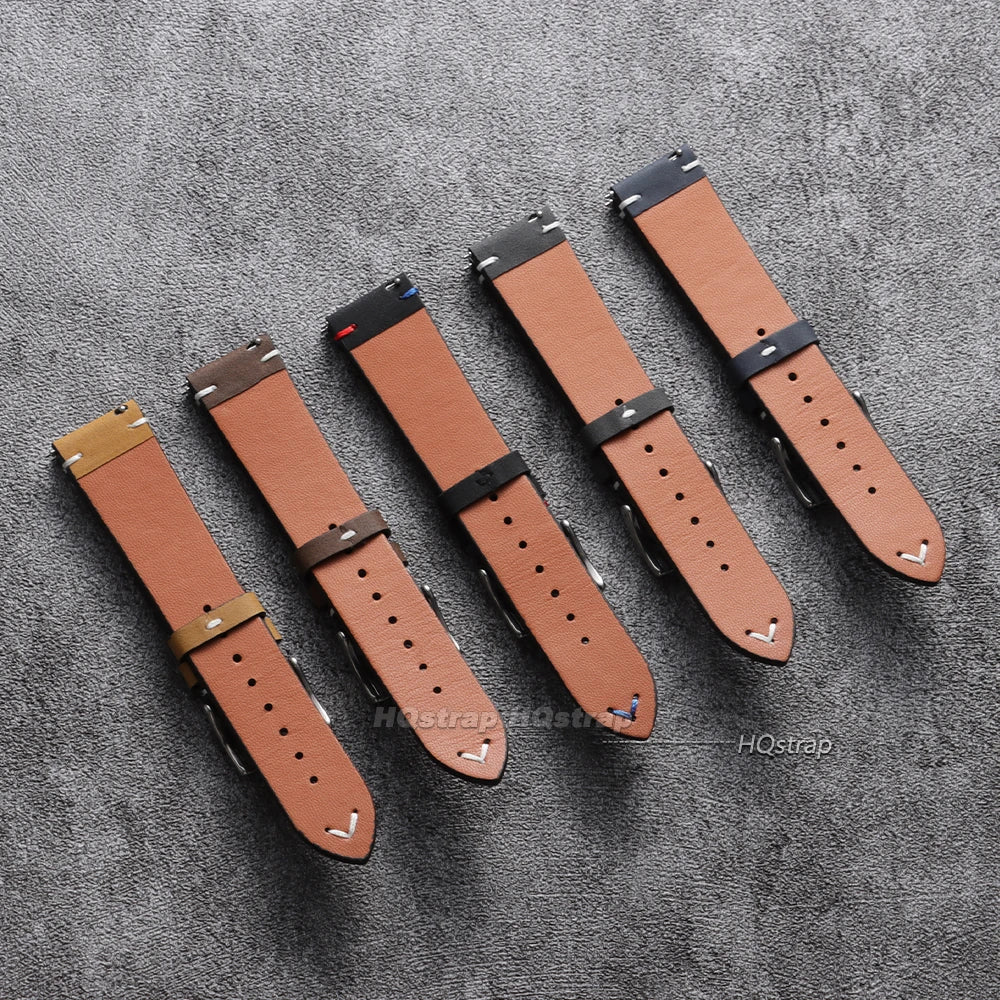 CowLost | product_id-vintage-quick-release-leather-watch-band-18mm-20mm-22mm-unisex-cowhide-strap-handmade-stitching |5