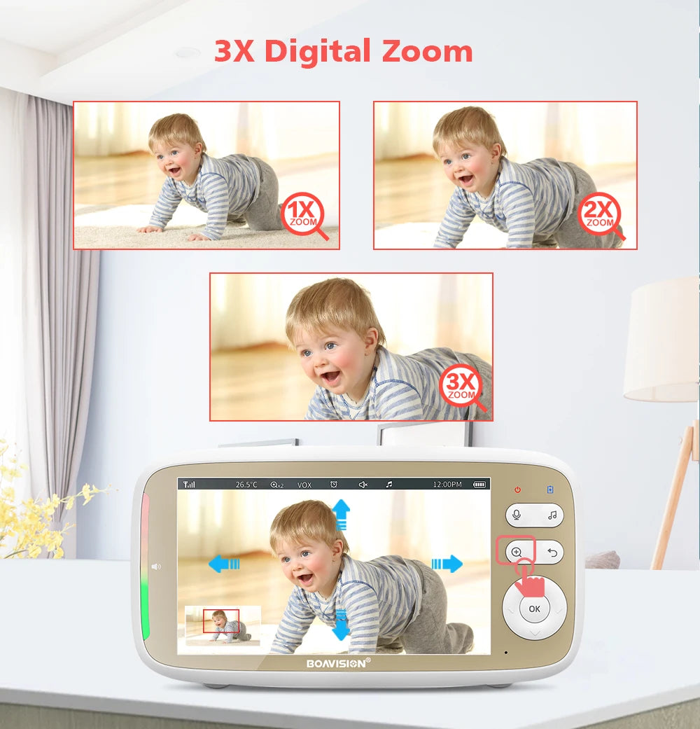 CowLost | 5-wireless-baby-monitor-3x-zoom-ptz-camera-feelbaby-app-and-full-color-ips-lcd-monitor-dual-control-security-camera-babysitter |6