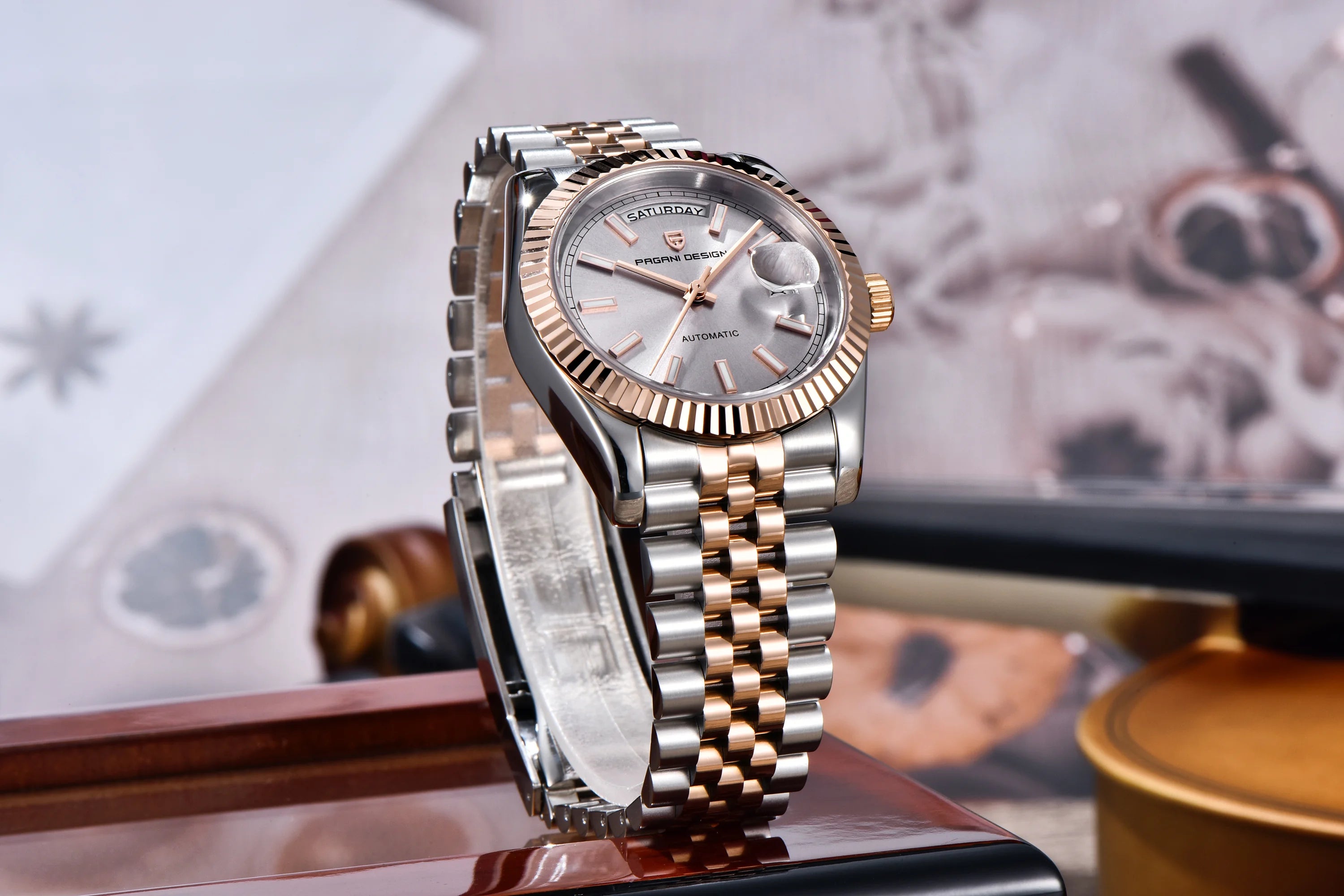 CowLost | pagani-design-2025-new-enamel-dial-dd36-luxury-silver-gold-automatic-watch |20