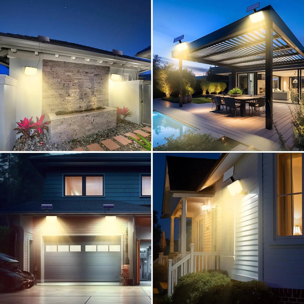 Mexllex 234 LED Solar Wall Light Outdoor with Motion Sensor, Remote, 3 Modes, 1500mAh Battery, IP65 Waterproof