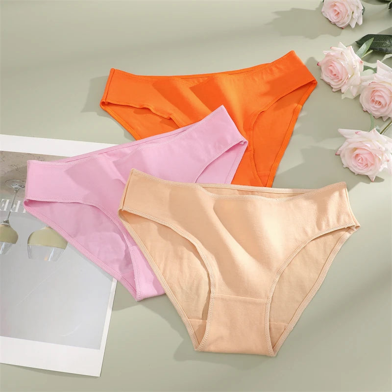 CowLost | activewear-pants-4pcs-womens-low-waist-cotton-seamless-stretchy-panties-set |10